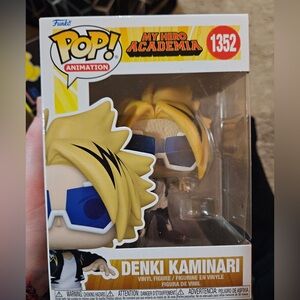 Funko My Hero Academia Denki Kaminari Figure with Yellow Hair and Blue Glasses